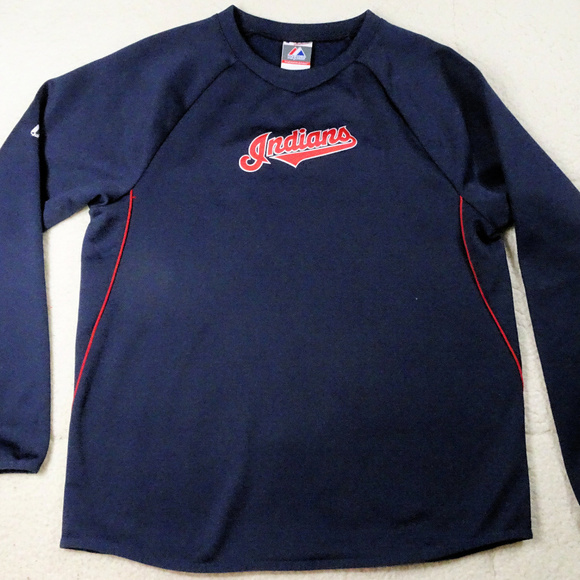 MLB Cleveland Indians ThermaBase Blue Shirt Yth XL - Picture 1 of 8